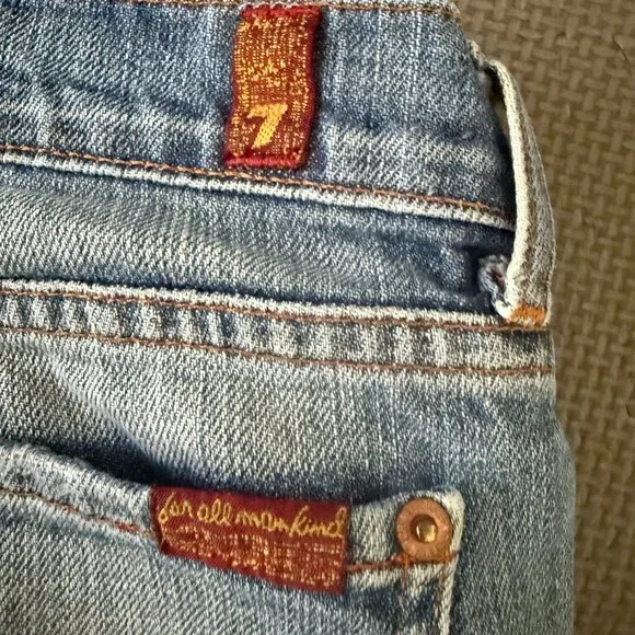 7 For All Mankind Low Rise Bootcut Jeans- 29- Medium  Blue Wash- Y2K - Picture 12 of 12